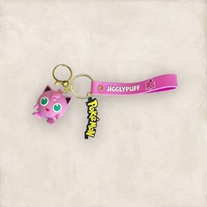 🟢Pokémon Jigglypuff Pink 3D Keychain Bag Accessory Wristlet